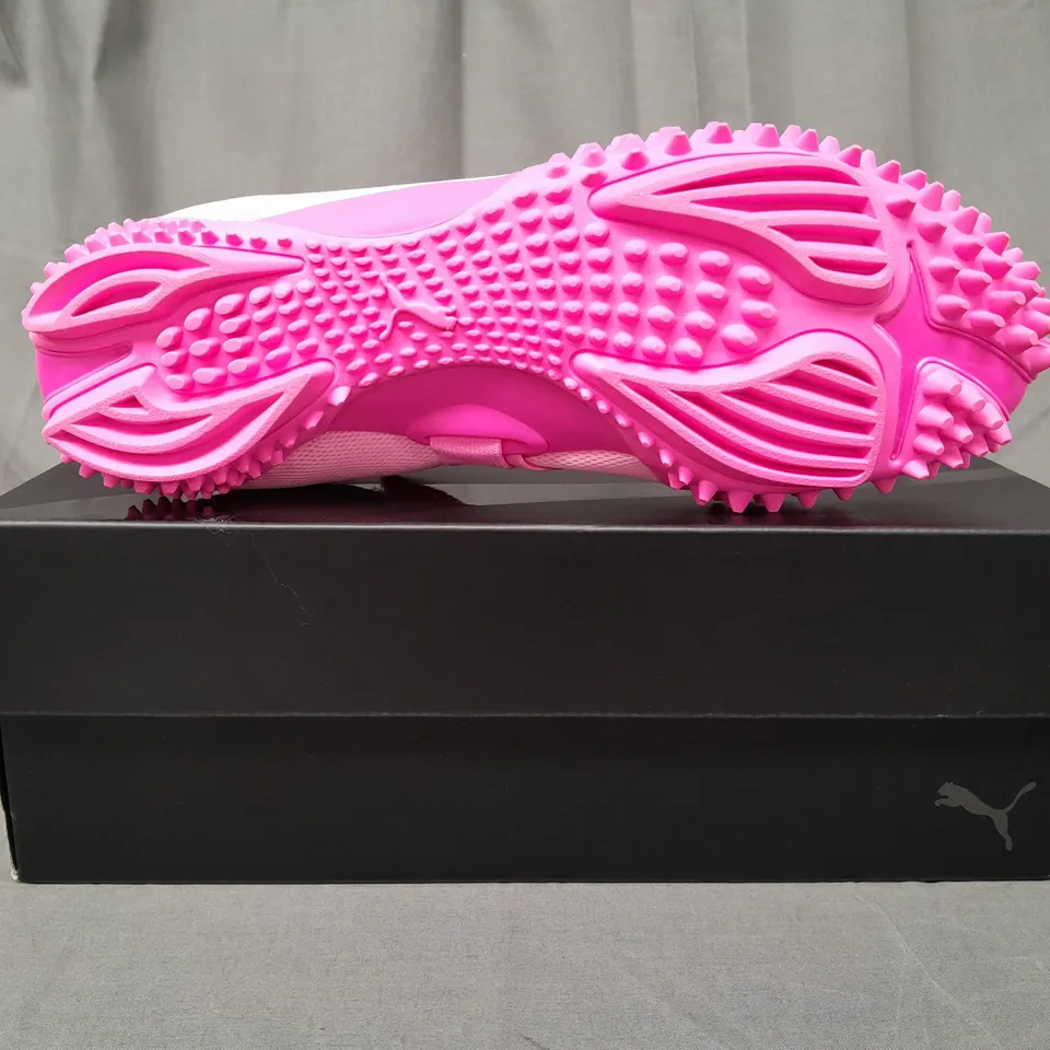 BOXED PAIR OF PUMA MOSTRO ECSTACY SNEAKERS IN PINK UK SIZE 9