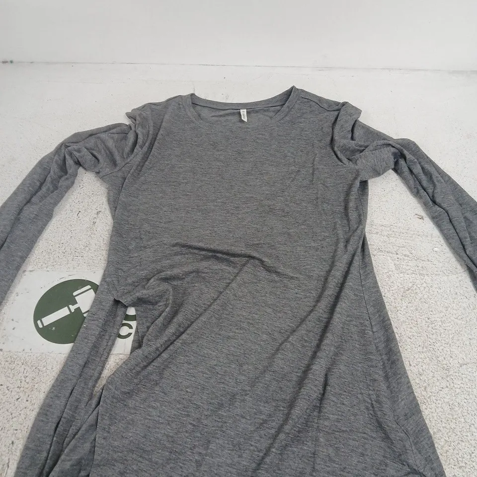 HALARA WOMEN'S GREY KNIT LONG-SLEEVE TOP – SIZE S