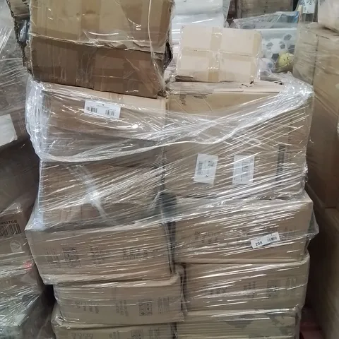 PALLET CONTAINING LARGE QUANTITY OF METAL STACKABLE SHELVING UNITS