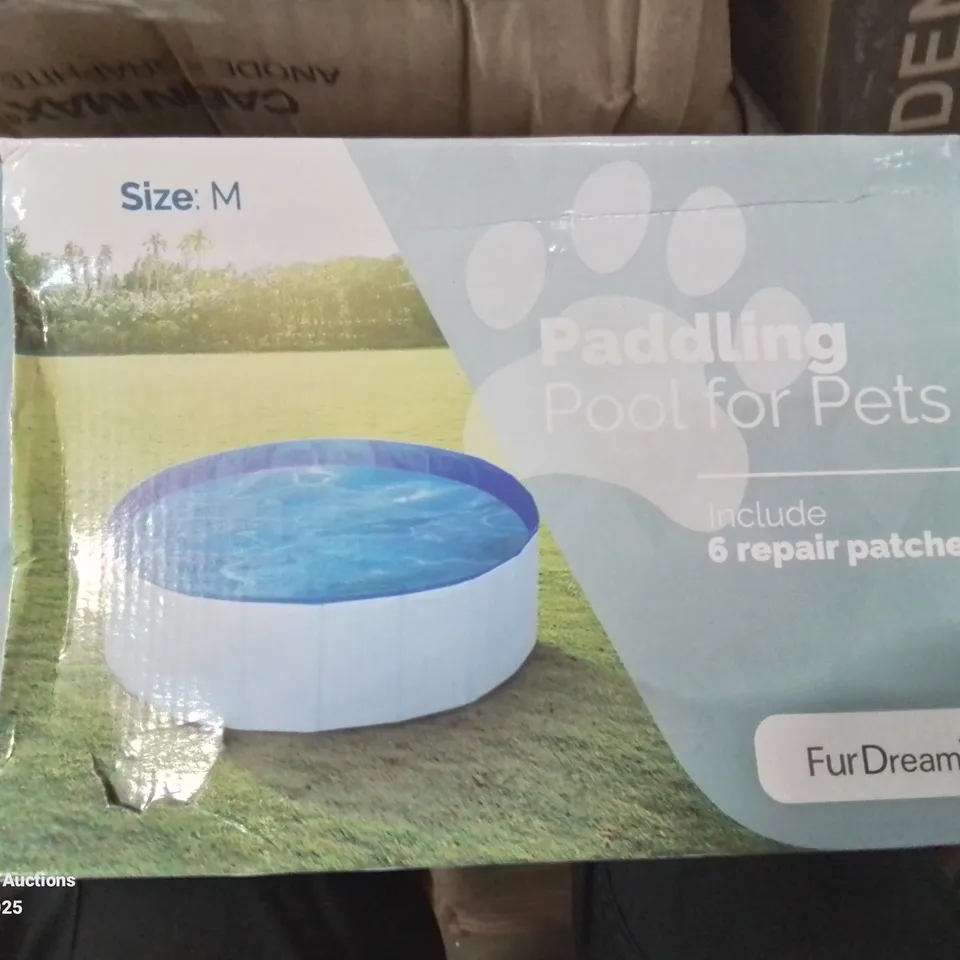 BOXED PADDLING POOL FOR PETS.