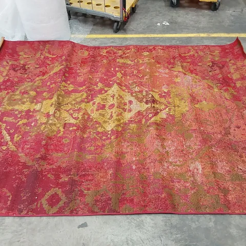 ALGRANGE MACHINE WOVEN RED/BLACK RUG // 200 X 290CM