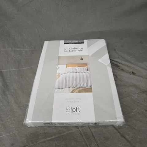 CATHERINE LANSFIELD DUVET SET IN COVE STRIPE SIZE DOUBLE