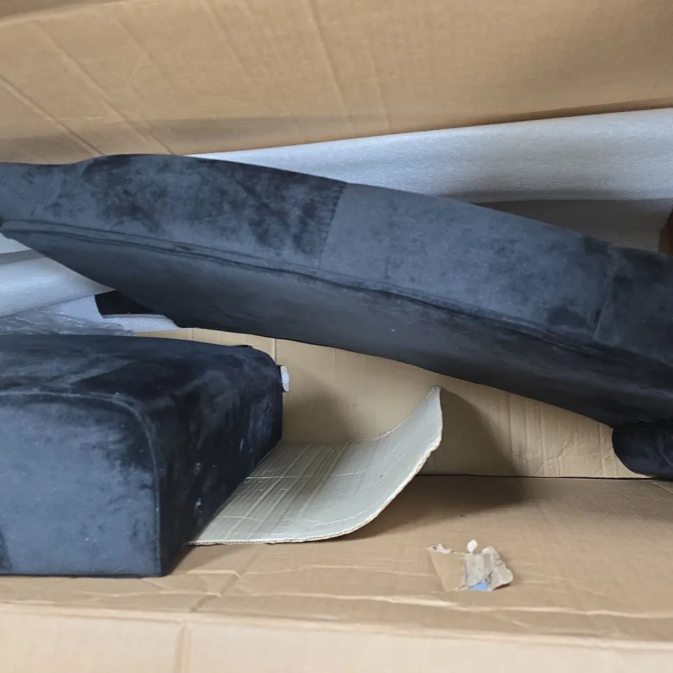 VELVET SCROLL BACK DINING CHAIR IN BLACK - COLLECTION ONLY