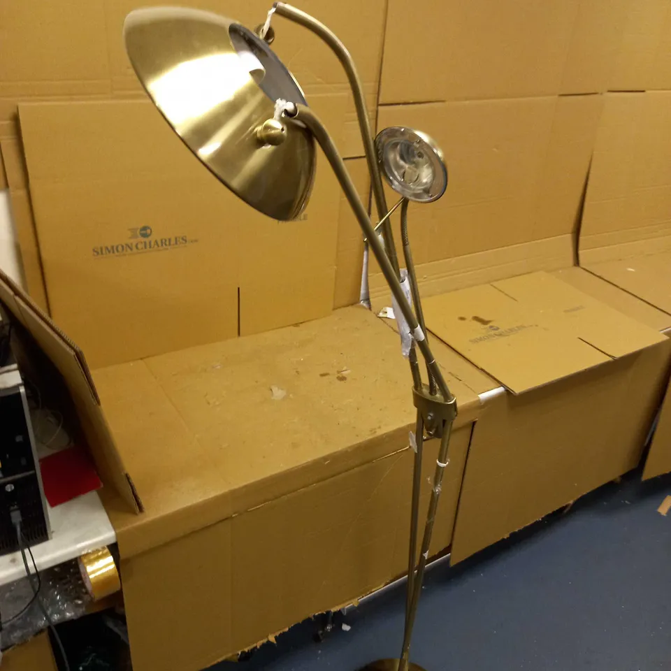 JOHN LEWIS ZELLA UPLIGHTER ANTIQUE BRASS COLLECTION ONLY 