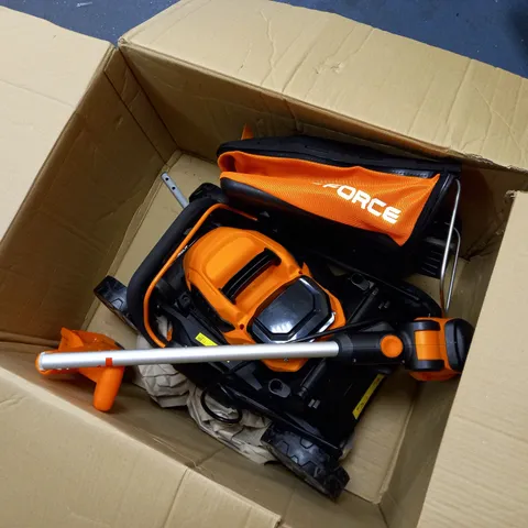 YARD FORCE 32CM ROTARY CORDLESS LAWNMOWER PLUS CORDLESS GRASS TRIMMER