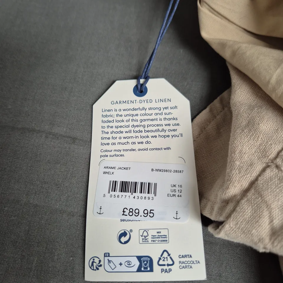 SEASALT CORNWALL ARAME JACKET – WHELK, UK16