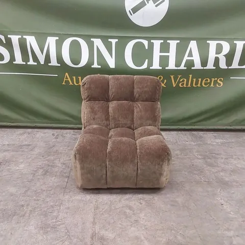 BRAND NEW BOXED  JACQUES PUFFED ROBA FABRIC SWIVEL CHAIR - KHAKI GREEN