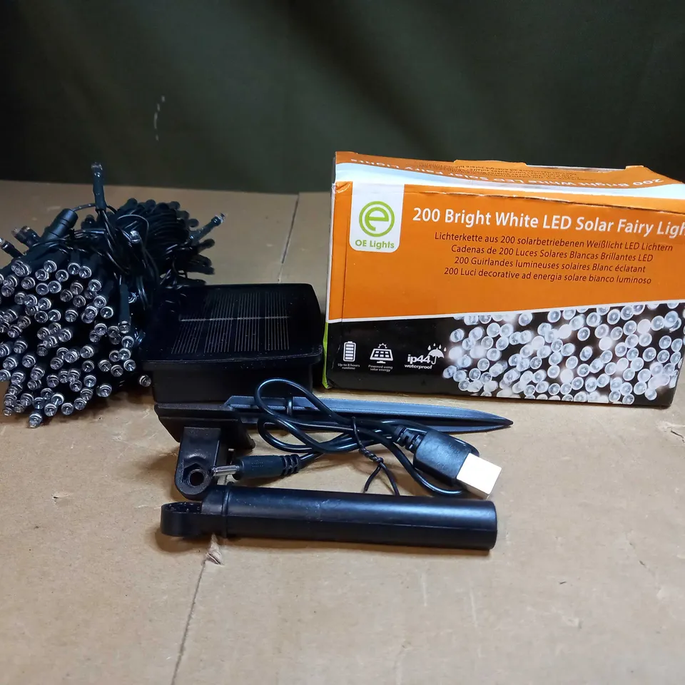 200 BRIGHT WHITE LED SOLAR FAIRY LIGHTS