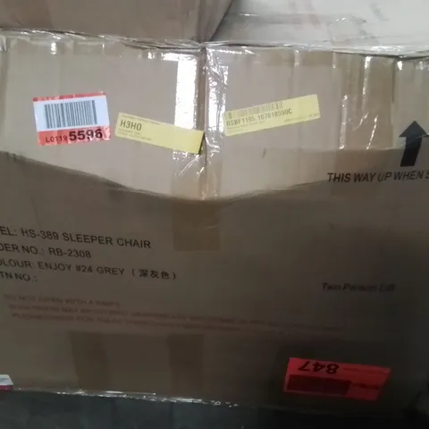 BOXED MOBARKAR VELVET ACCENT CHAIR GREY