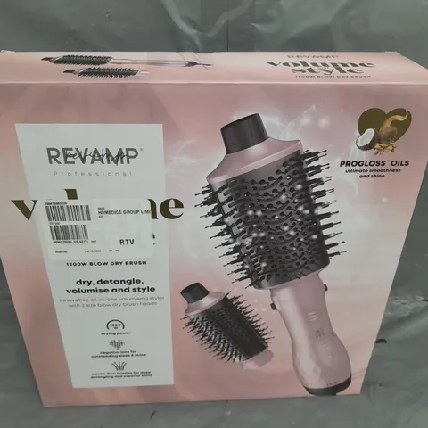 BOXED REVAMP PROFESSIONAL VOLUME AND STYLE 1200W BLOW DRY BRUSH