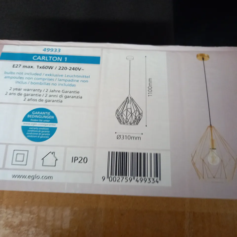 ELGO CARLTON 1 CEILING LIGHT
