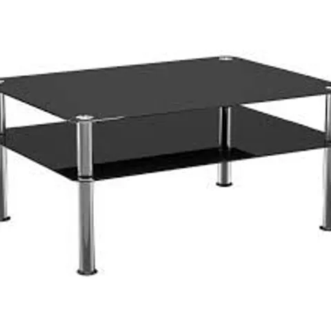 BOXED AVF SDCT8060 COFFEE TABLE - BLACK & CHROME (1 BOX)