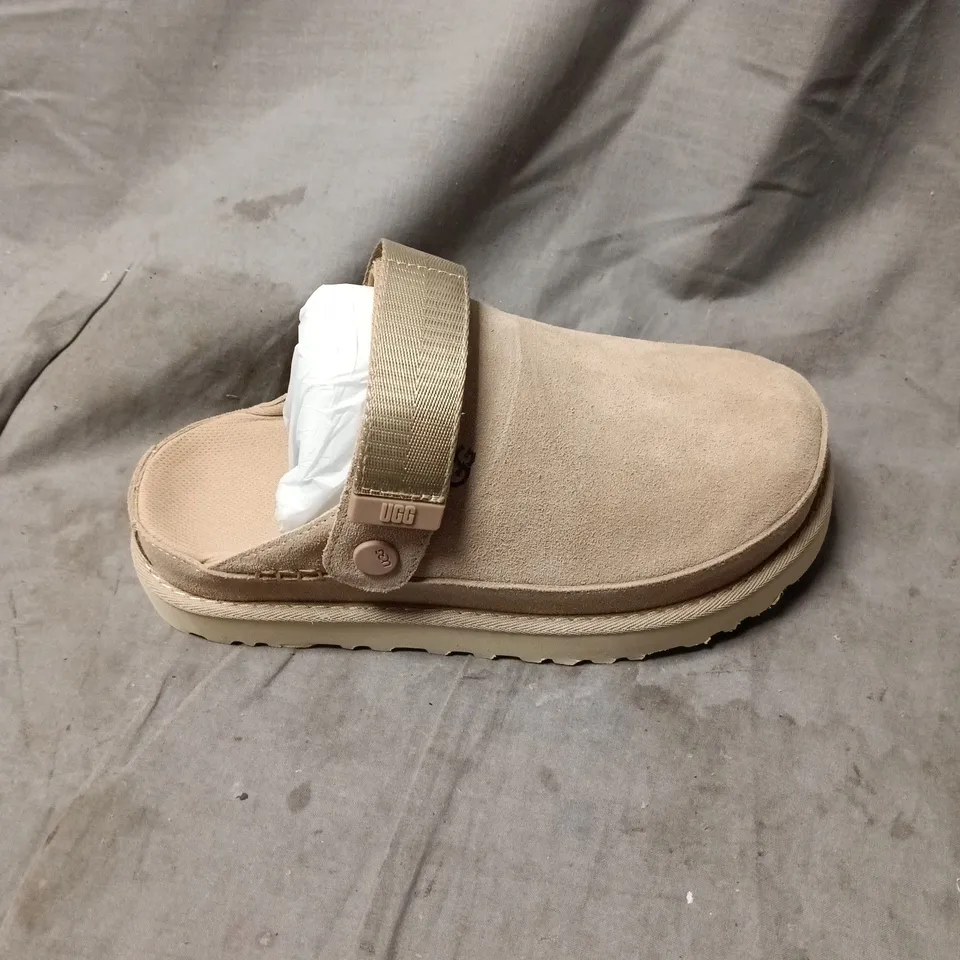 UGG TAN SUEDE SLIDE SANDALS – SLIP-ON SIZE 3