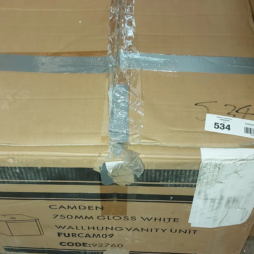 BOXED BATHROOM VANITY UNIT WITH BASIN (1 BOX, BOX 2 OF 2 ONLY)