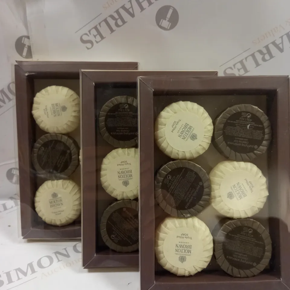 3 X 6 PACKS OF MOLTON BROWN TRIPLE-MILLED SOAP
