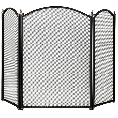 BOXED SELBY 3 PANEL IRON FIREPLACE SCREEN (1 BOX)