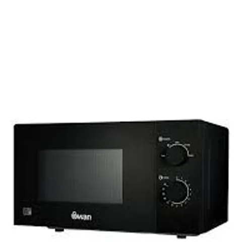 SWAN 20L 700W MANUAL MICROWAVE - BLACK - COLLECTION ONLY