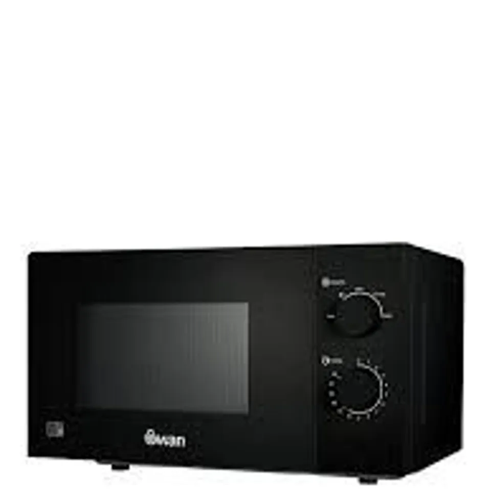 SWAN 20L 700W MANUAL MICROWAVE - BLACK - COLLECTION ONLY RRP £54