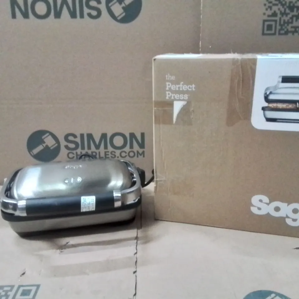 BOXED SAGE THE PERFECT PRESS SSG600BSS SANDWICH TOASTER - BRUSHED STEEL