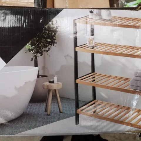 BOXED KEPLIN 4 TIER BAMBOO SHOE RACK