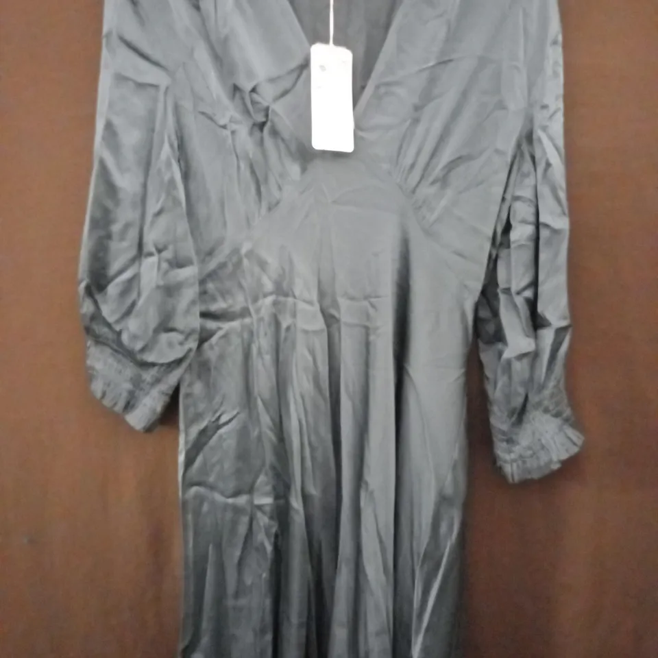 GHOST ELLE DRESS IN DUCK EGG - LARGE