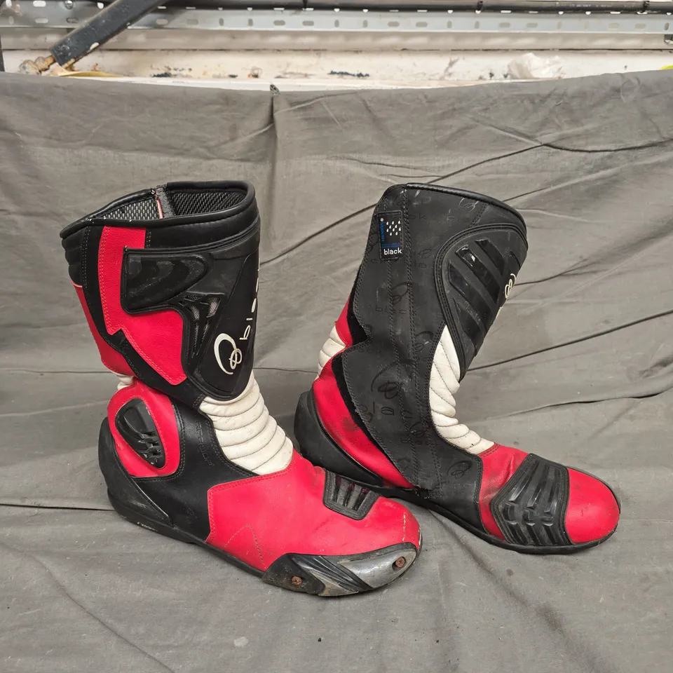 HIPORA BLACK MOTORBIKE BOOTS UK 11