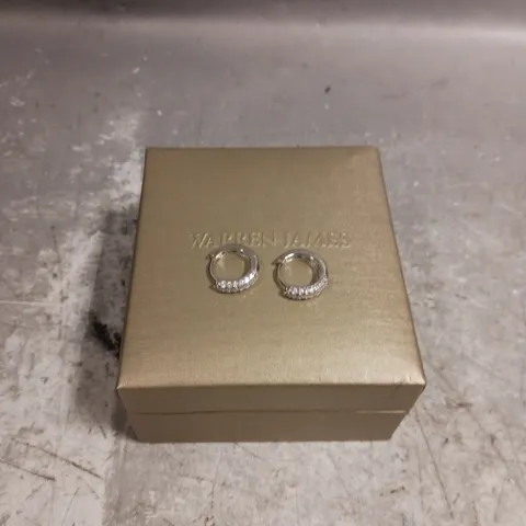 WARREN JAMES SILVER HOOP EARRINGS 