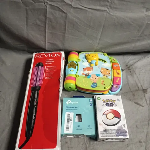 LARGE BOX OF APPROXIMATELY 10 ASSORTED ITEMS TO INCLUDE BABY TOYS POKEMON AND REVLON