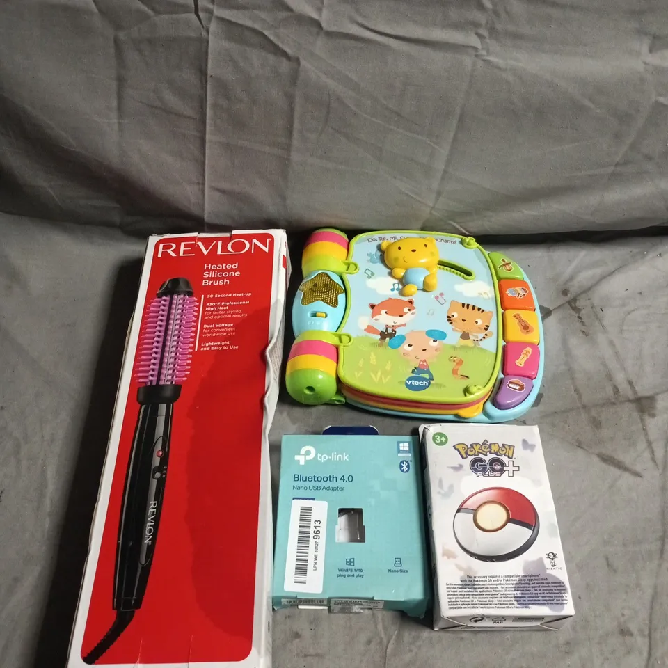 LARGE BOX OF APPROXIMATELY 10 ASSORTED ITEMS TO INCLUDE BABY TOYS POKEMON AND REVLON