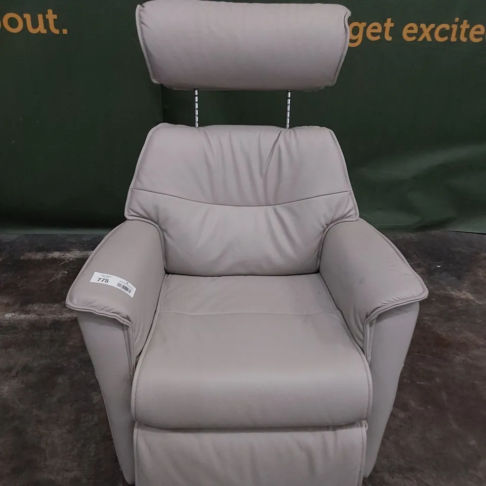 QUALITY BRITISH DESIGNER G PLAN MALMO POWER RECLINING ROCKING/SWIVEL CHAIR CAMBRIDGE CLOUD LEATHER 