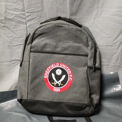 SHEFFIELD UNITED FC BACKPACK – GREY FABRIC WITH CREST