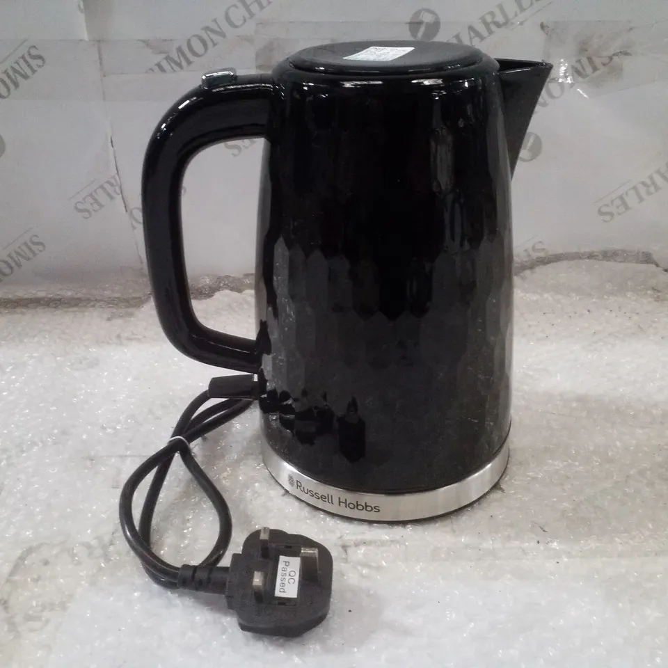 BOXED RUSSELL HOBBS HONEYCOMB BLACK KETTLE 