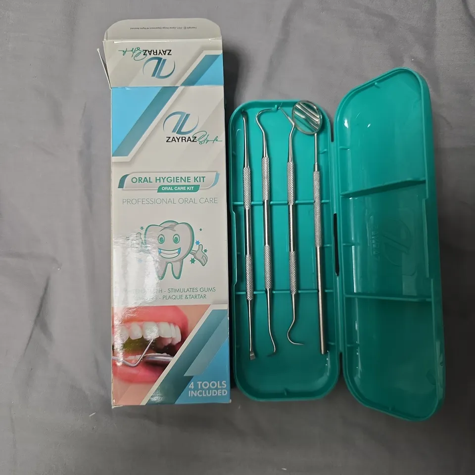 ZAYRAZ ORAL HYGIENE KIT – 4-PIECE DENTAL INSTRUMENT SET - APPROXIMATELY 21 PCS 