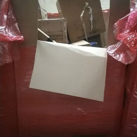 PALLET OF HOUSEHOLD ITEMS TO INCLUDE AIR FRYER OVEN, OFFICE CHAIR, GOLF PUTTING MAT, GRAB BAR FOR BATH,DUAL LAYER DESK MAT AND OTHER ASSORTED ITEMS...