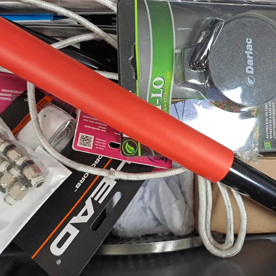 APPROXIMATELY 10 ASSORTED HOUSEHOLD ITEMS TO INCLUDE ULTRASONIC STERILIZING TABLETS, CAT DETERRENT SPRAY, ETC