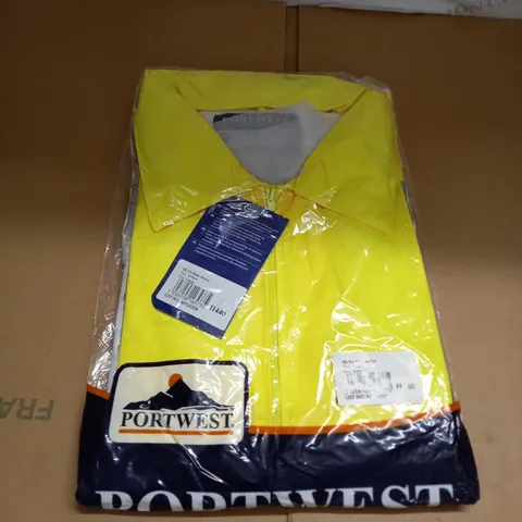 PORTWEST HI-VIS RAIN JACKET SIZE L