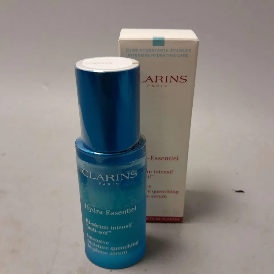 CLARINS HYDRA-ESSENTIEL INTENSIVE MOISTURE QUENCHING BI-PHASE SERUM 30ML / 1 FL.OZ.