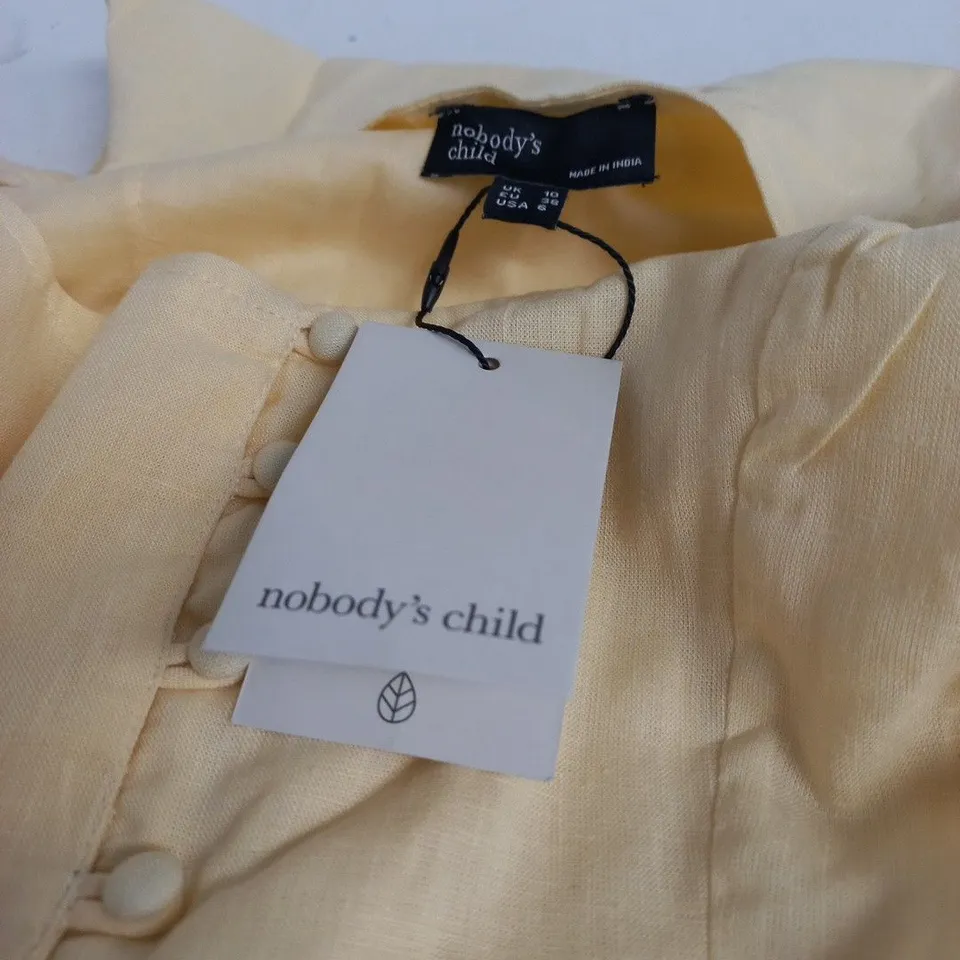 NOBODY CHILDS CORA MIDI DRESS YELLOW UK 10 TAGGED