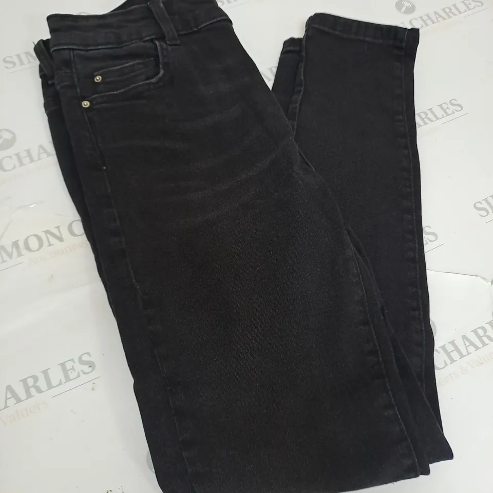 ZARA BLACK DENIM JEANS SIZE 10