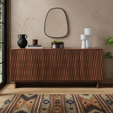 BOXED INGA LARGE SIDEBOARD - WALNUT EFFECT (1 BOX)