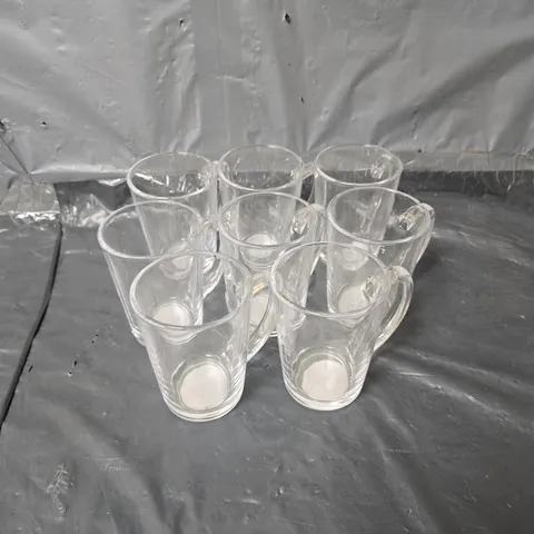 6 GLASS TEA MUGS - COLLECTION ONLY