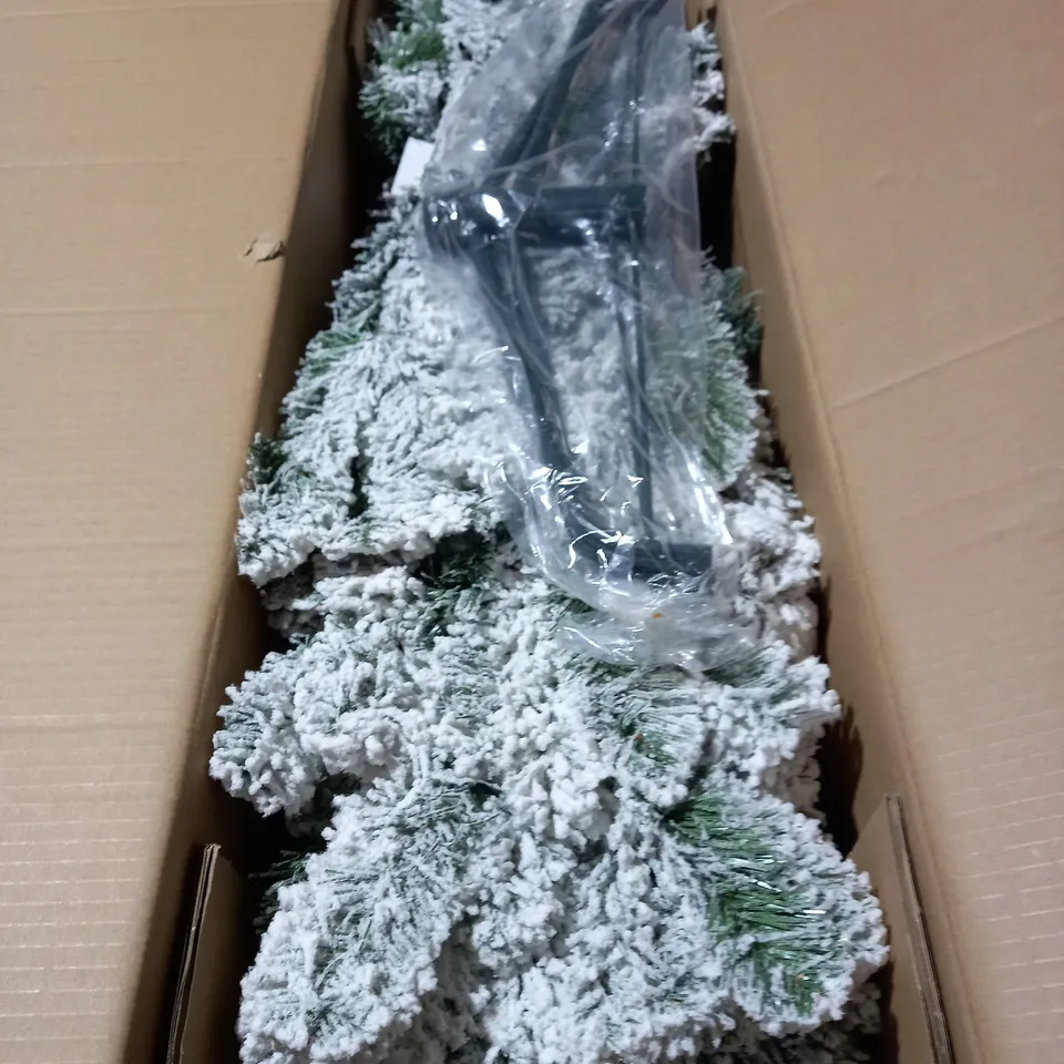 BOXED 7FT FLOCKED EMPEROR CHRISTMAS TREE - COLLECTION ONLY RRP £129.99