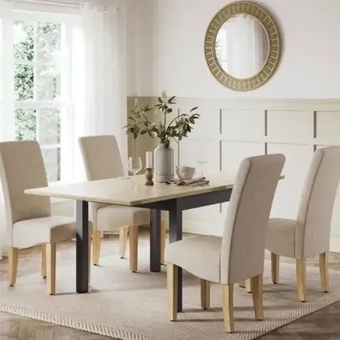 BOXED OLNEY FLIP TOP 4-6 SEATER DINING TABLE - CHARCOAL (1 BOX)