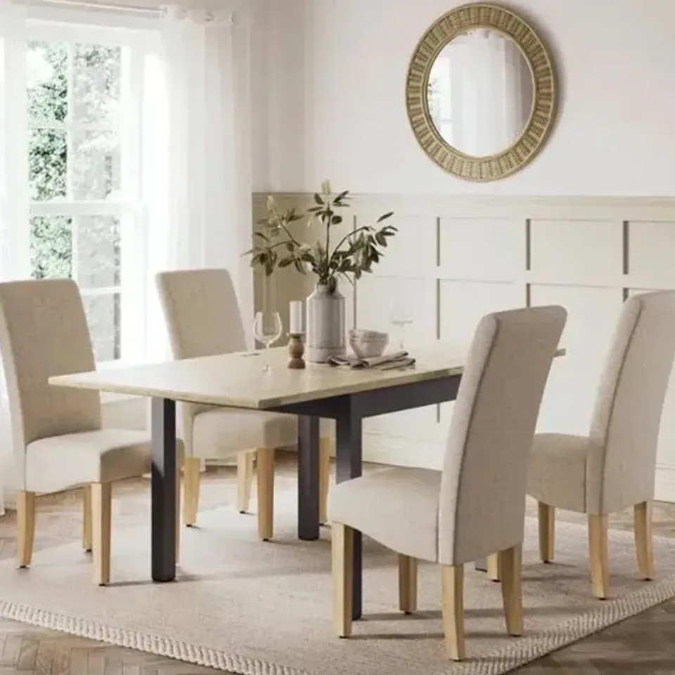 BOXED OLNEY FLIP TOP 4-6 SEATER DINING TABLE - CHARCOAL (1 BOX)