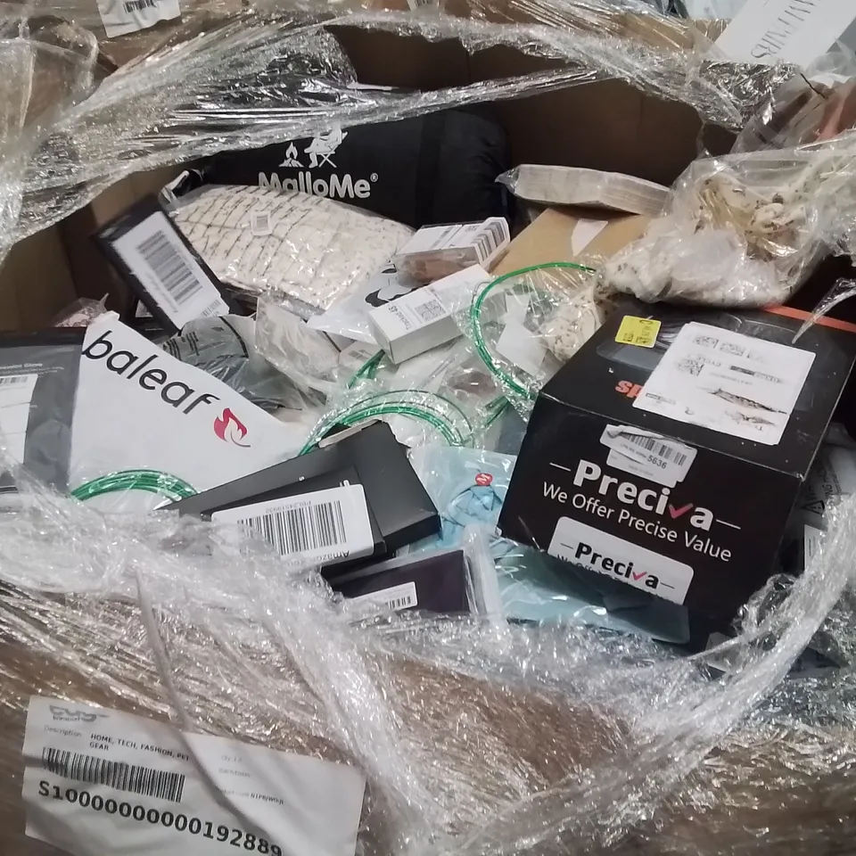 PALLET CONTAINING S LARGE QUANTITY OF TECH,FASHION,PET GEAR PRODUCTS TO INCLUDE;WOMEN'S SHOES,PUNCH TOOL,PHONE SCREEN COVER