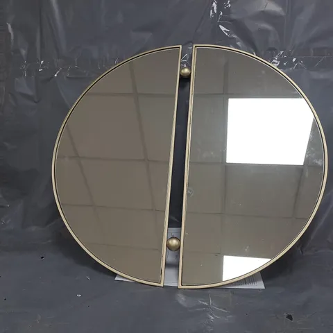 BOXED ETAL SPLICED MIRROR - GOLD - COLLECTION ONLY