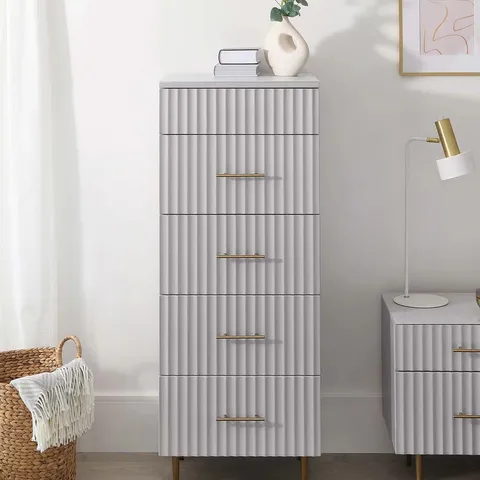 BOXED DANETTI ALBURY LIGHT GREY TALLBOY