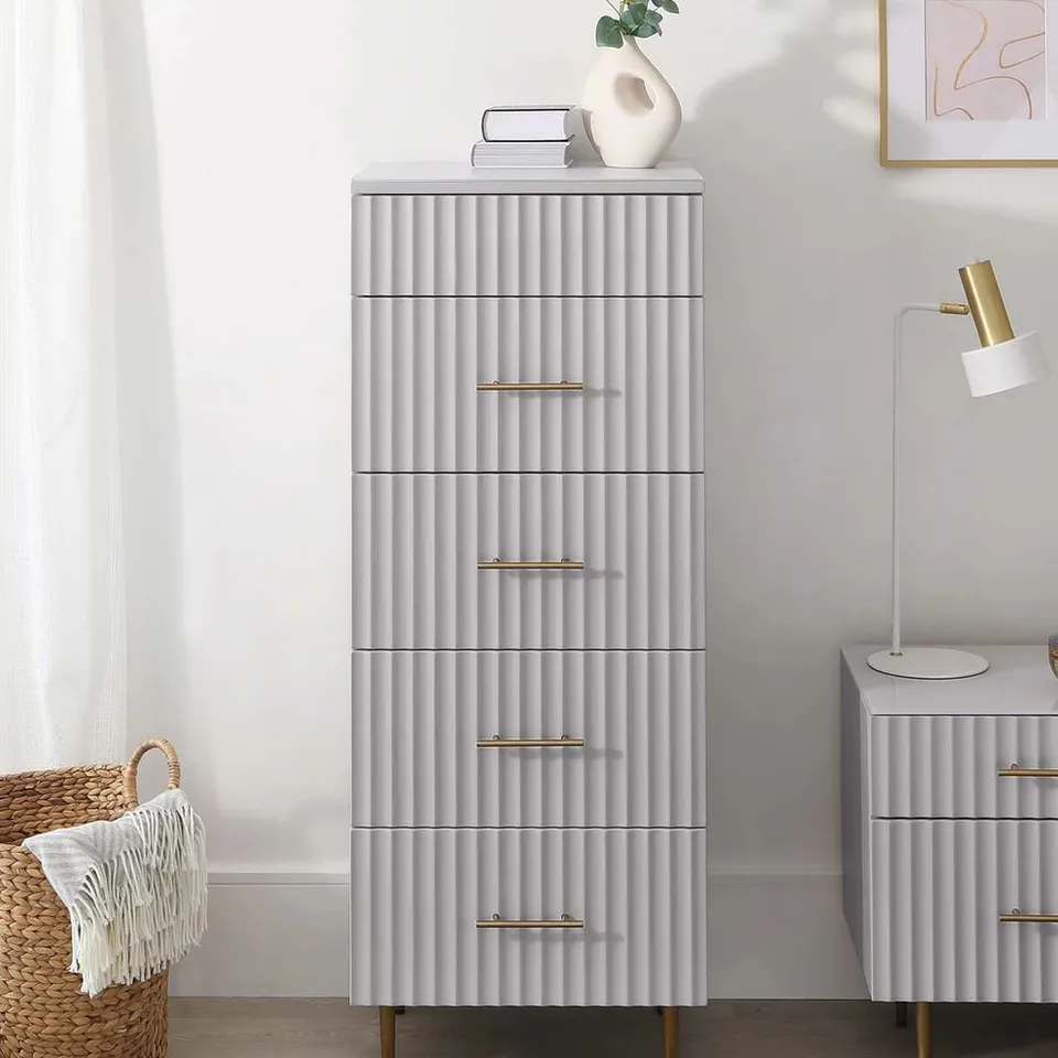 BOXED DANETTI ALBURY LIGHT GREY TALLBOY