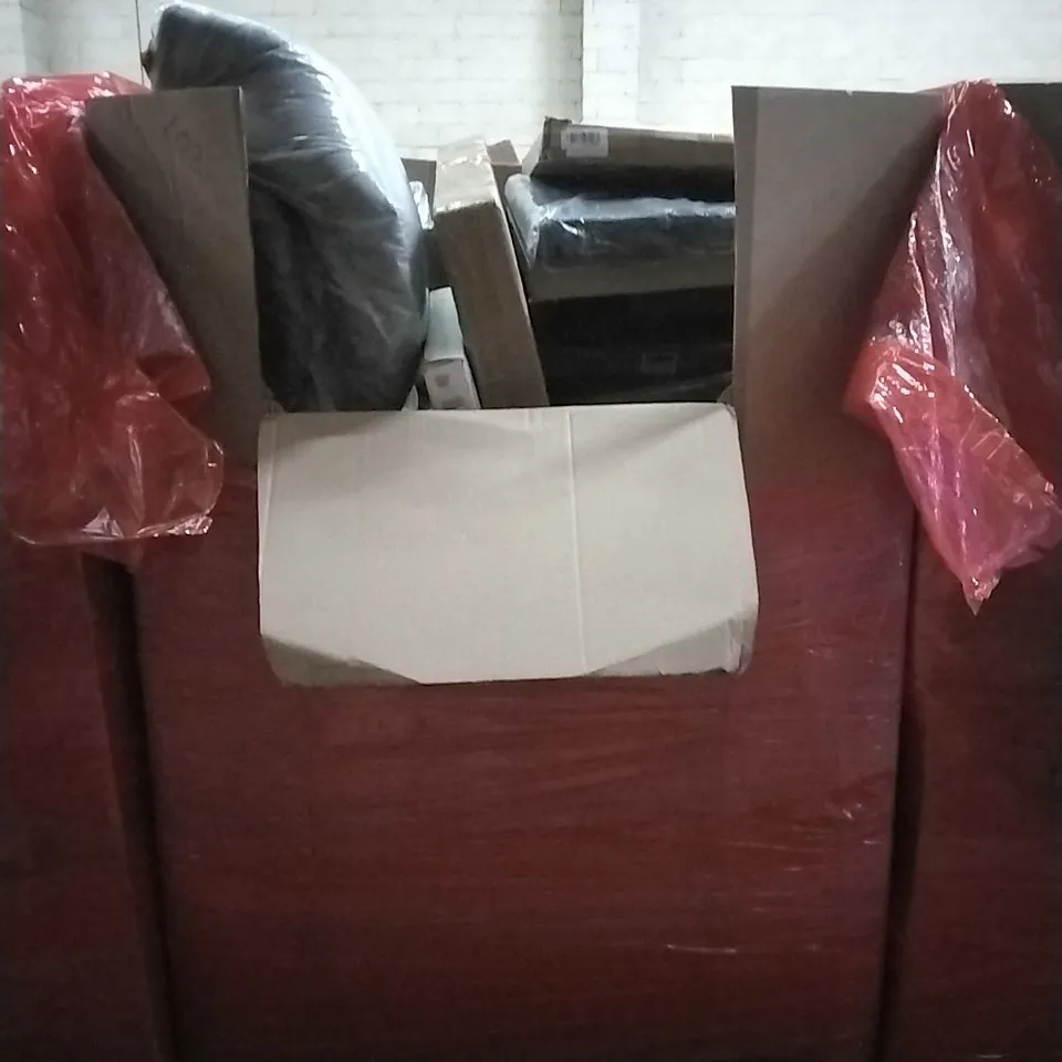 PALLET OF HOUSEHOLD ITEMS TO INCLUDE BEEFEATER NUTCRACKER, CHILDREN'S TRIKE, PILATES BOARD, MIRROR  AND OTHER ASSORTED ITEMS...