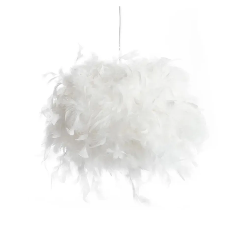 BOXED 25CM NOVELTY PENDANT SHADE COLOUR: WHITE